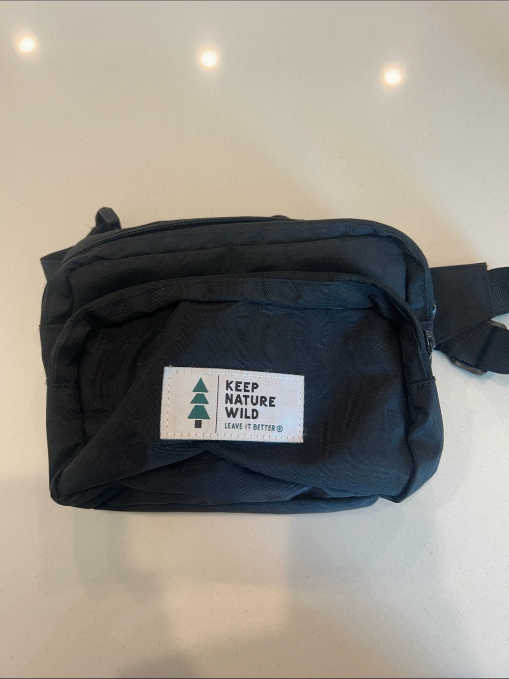 Black Waist Bag - Compact Fanny pack